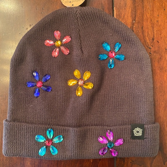 NWT NATURAL LIFE EMBELLISHED BEANIE - Picture 3 of 3